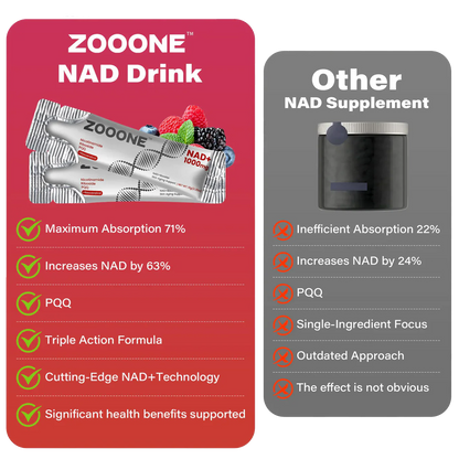 zooone NAD+1000mg LiquidPackets Supplement - PremiumNicotinamide Riboside &Resveratrolfor CellularEnergy,Advanced NAD Boosterfor Men & Women (30 Pocket) Ruvonoandaot5%off